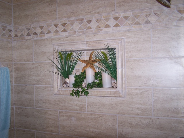 Ceramic tile tub walls